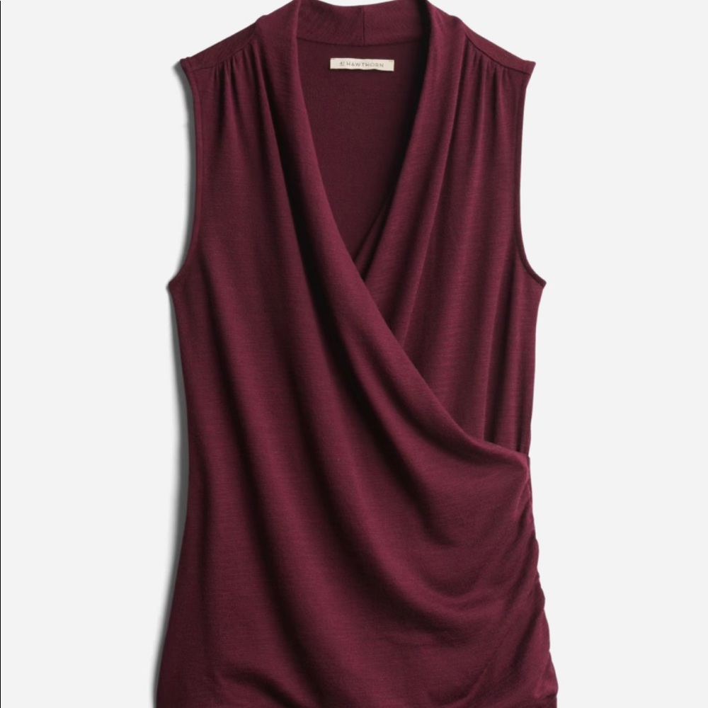 Benni Wrap Front Ruched Knit Top